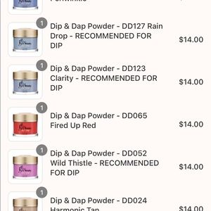 Brand new igel beauty dip & dap acrylic nail powder (lot or individual)